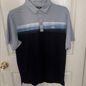 Travis Mathew Light Gray Polo Shirt Large Men